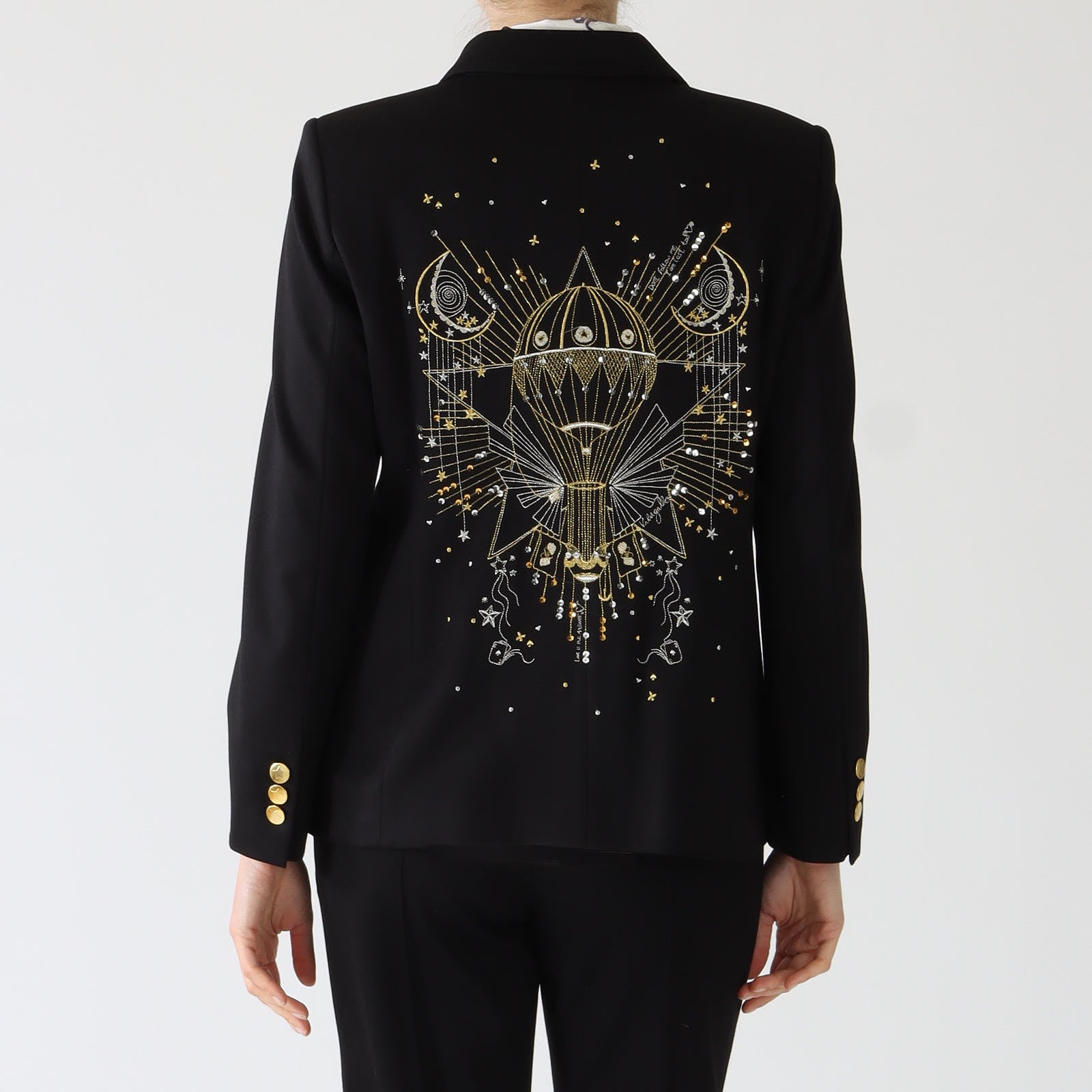 Harlow Black Embellished Back Blazer