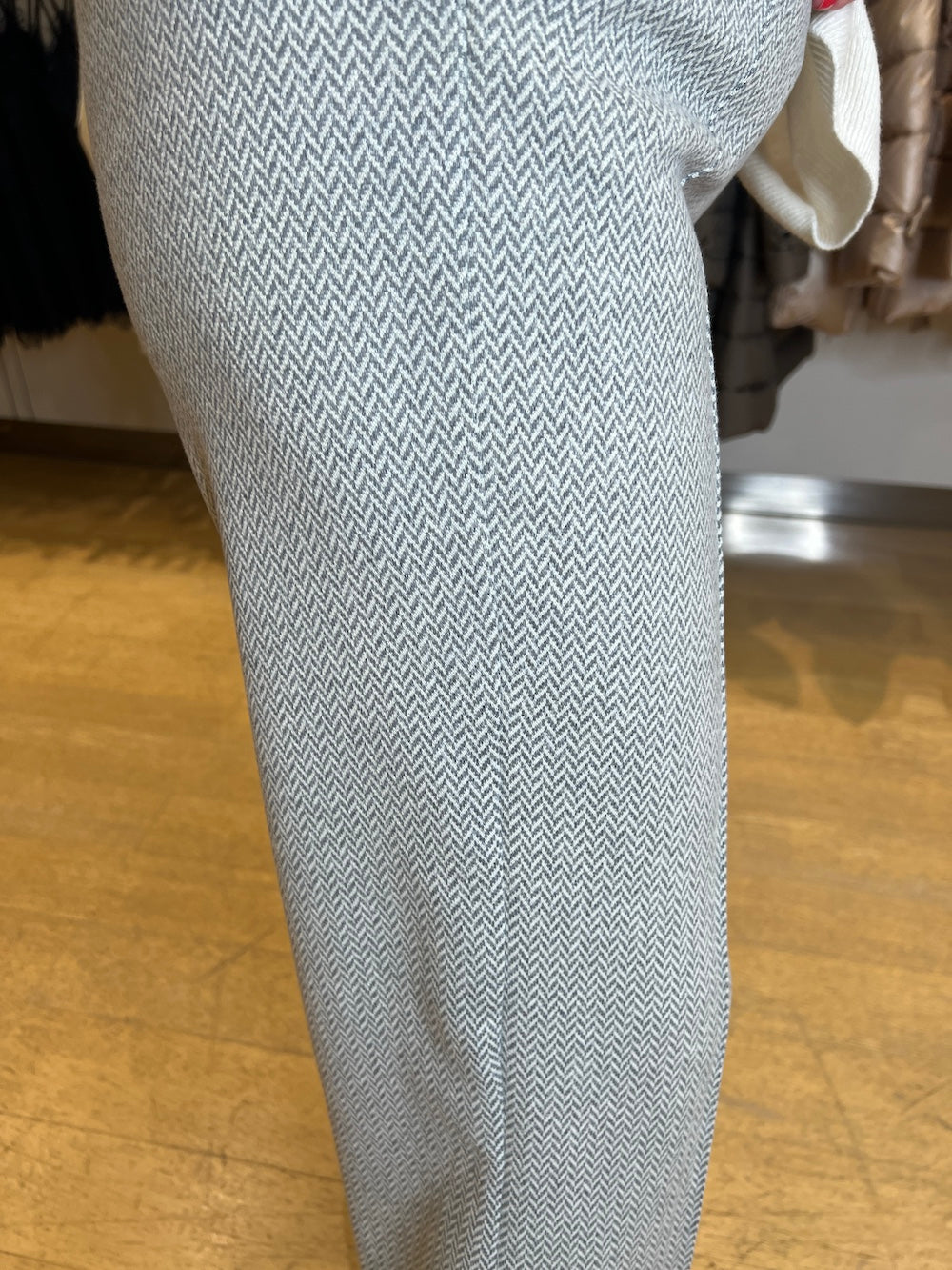 Tin Herringbone Chiara Smart Pants