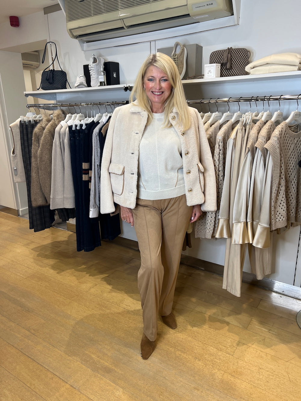 Cammello Suede Pull-On Straight Leg Pants