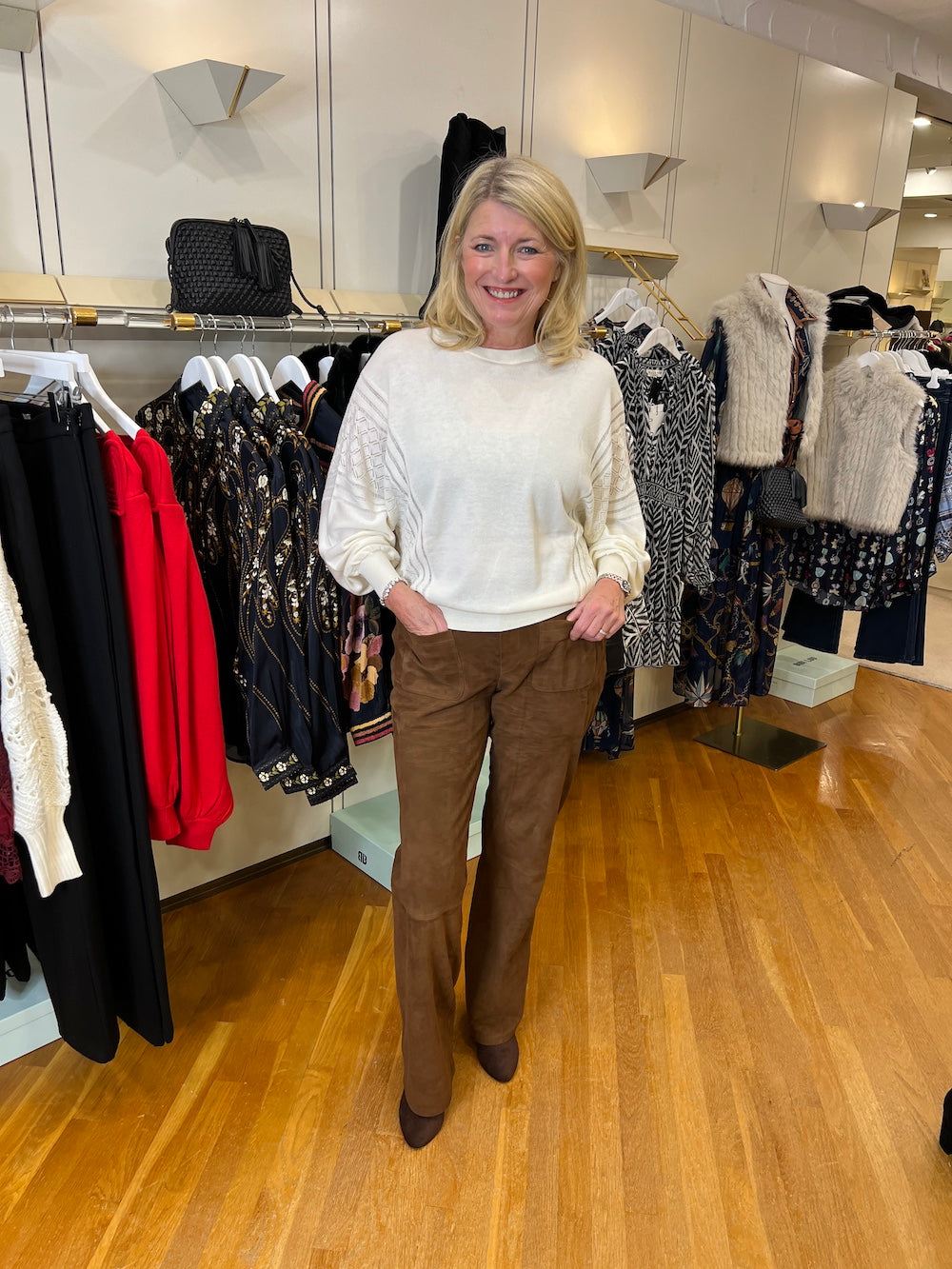 Ecru Jassida Wool Blend Sweater