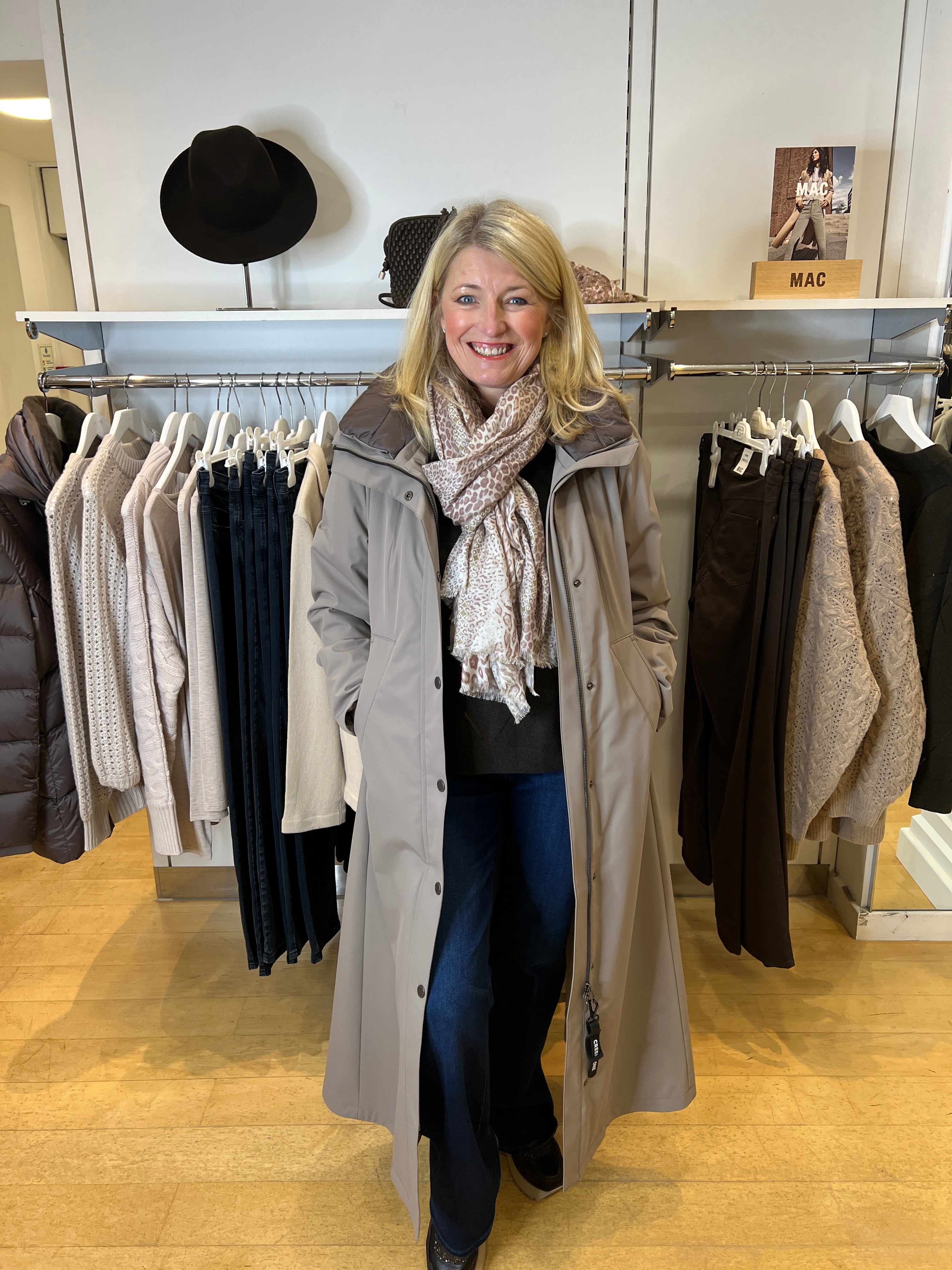 Smokey Taupe Morgan Raincoat