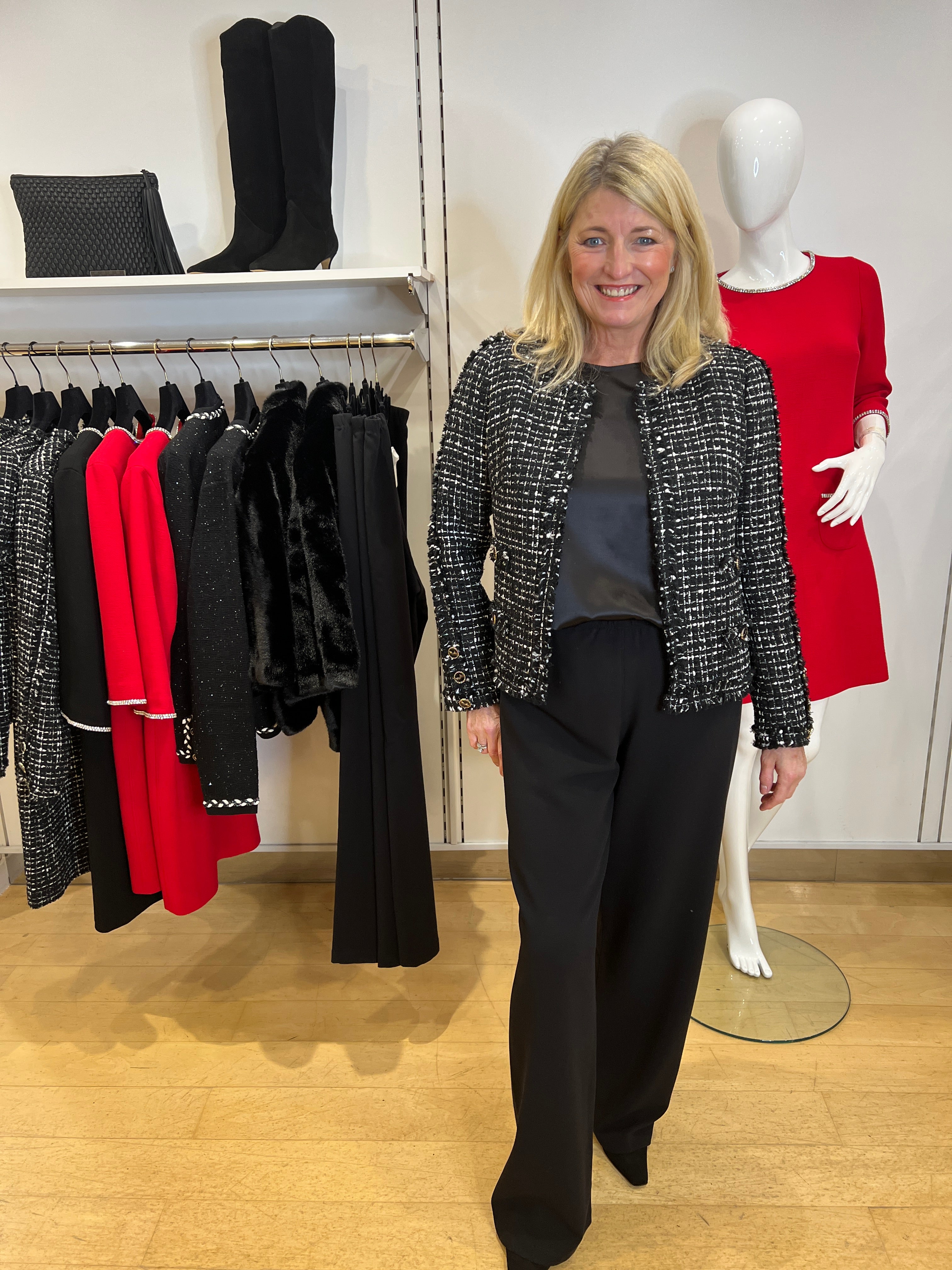 Dann Noir Wide Leg Pants