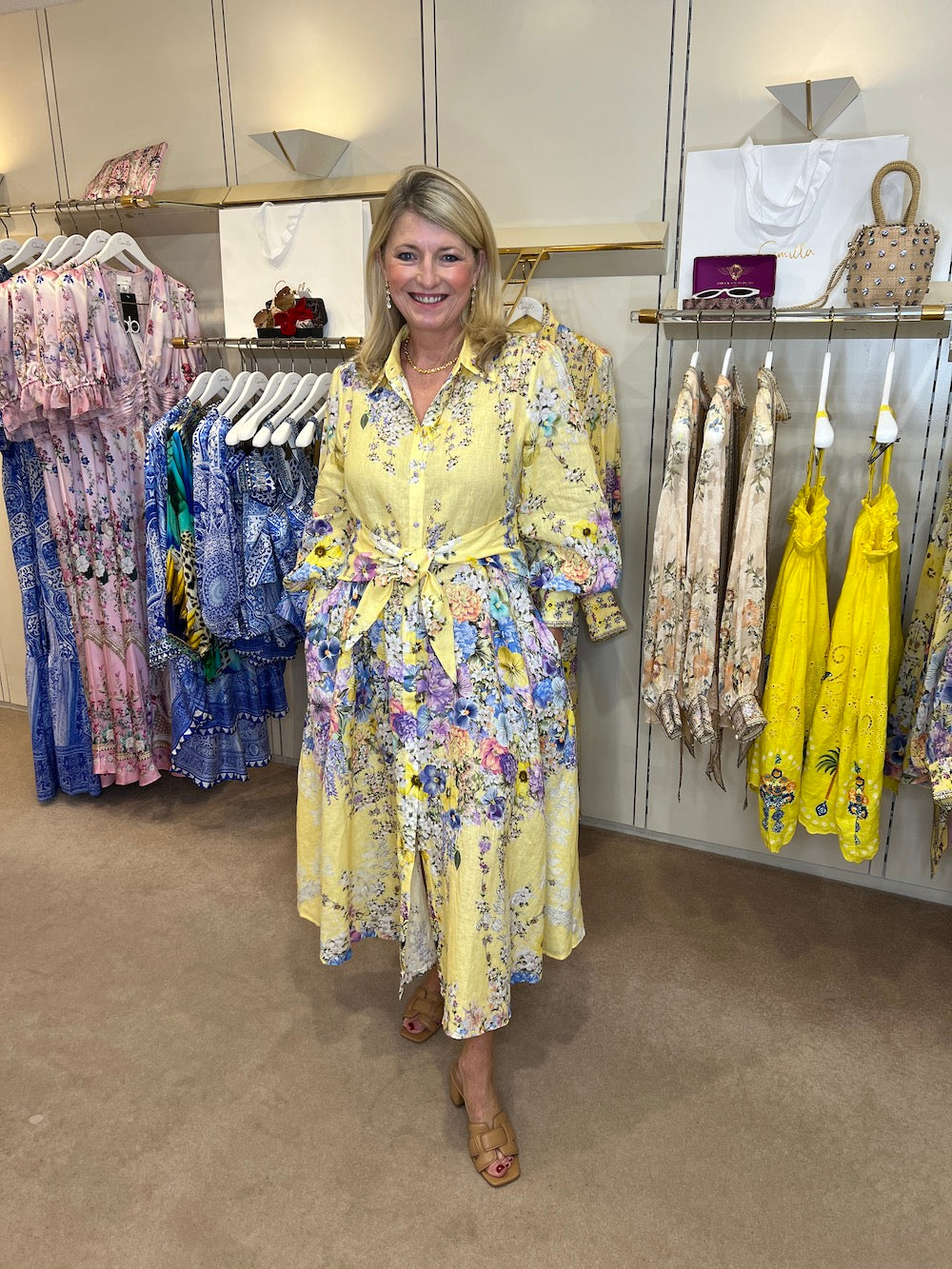 Darling Buds Waist Tie Shirt Dress