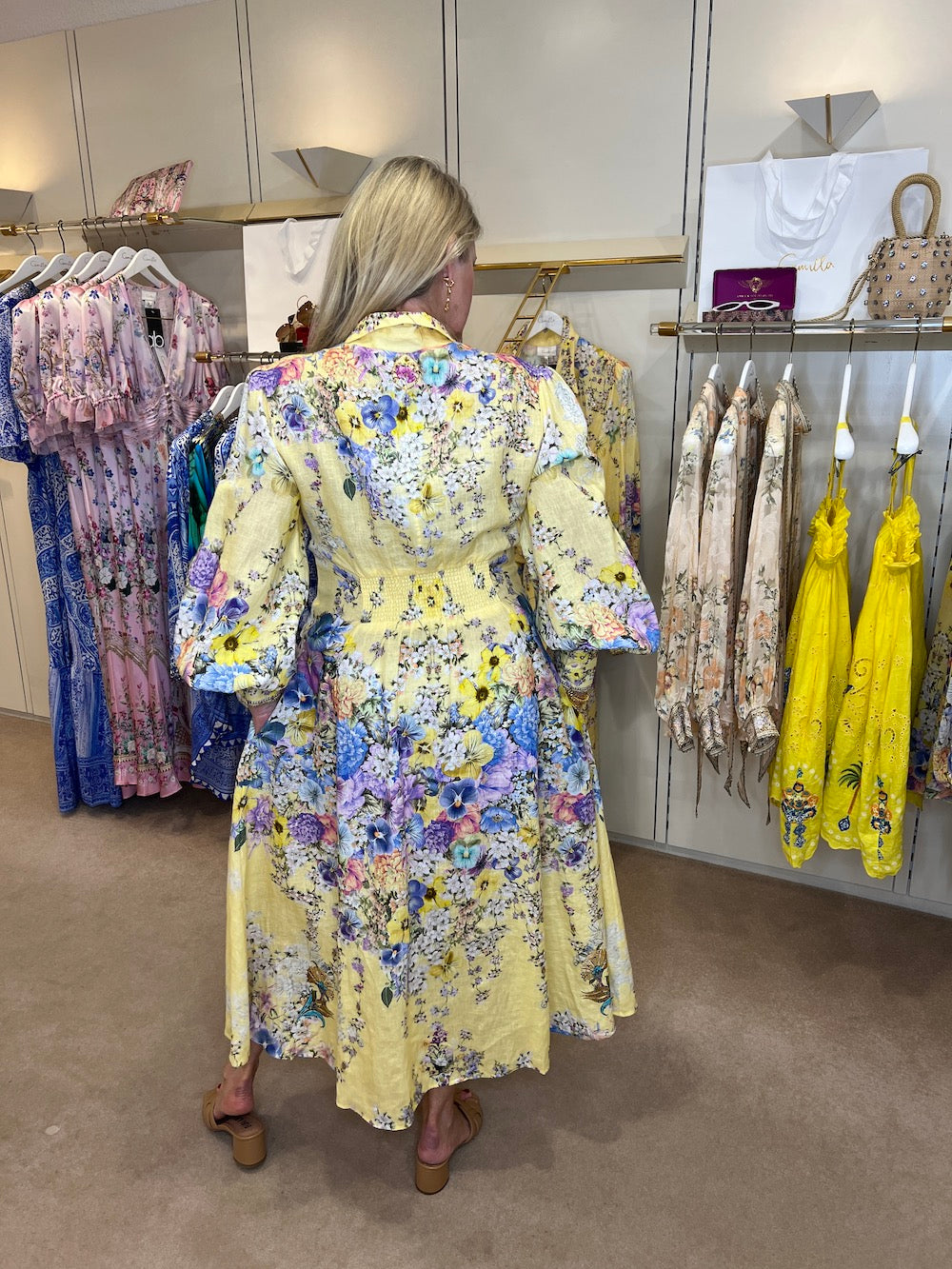 Darling Buds Waist Tie Shirt Dress