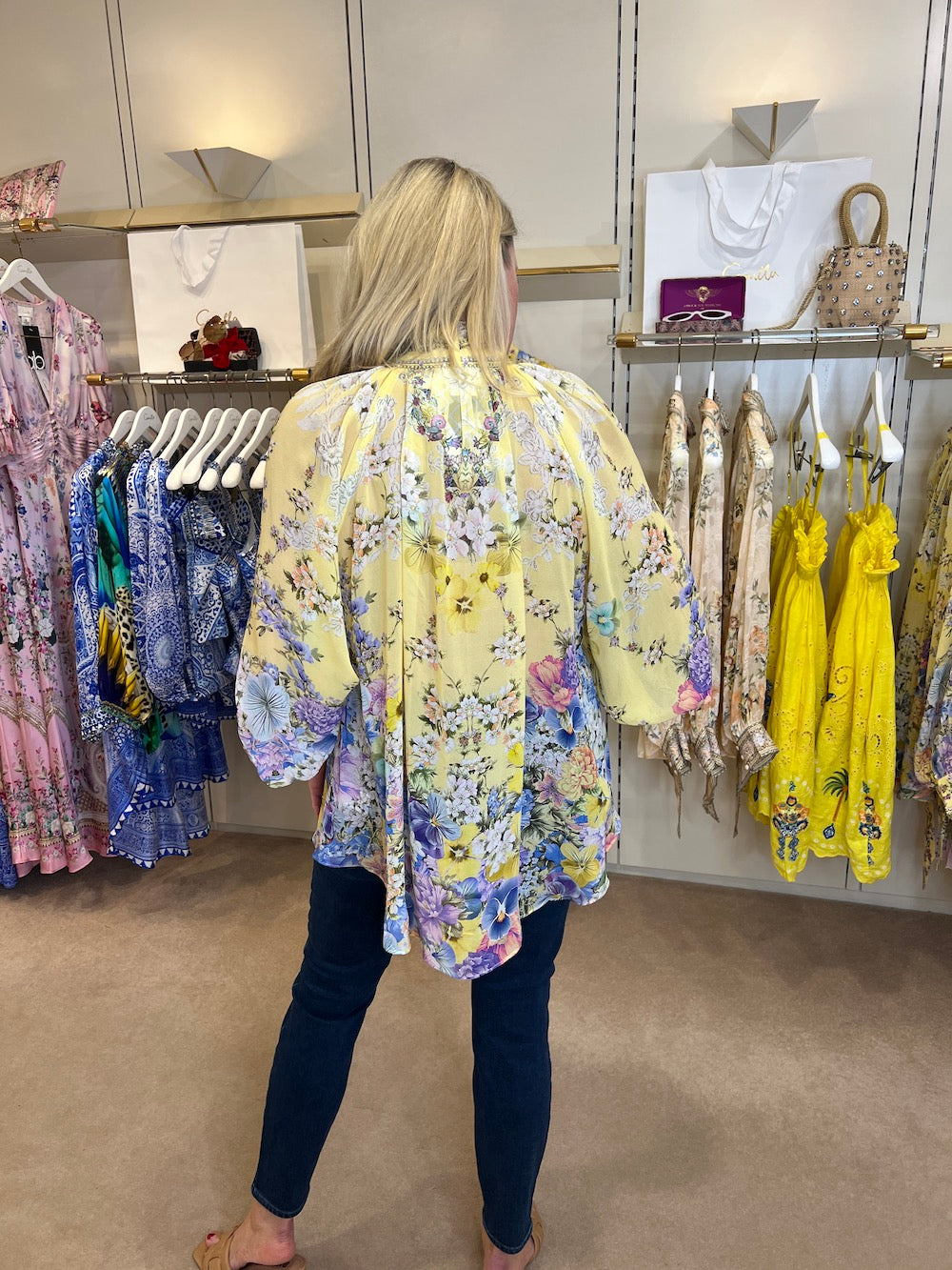 Darling Buds Pussy Bow Silk Blouse