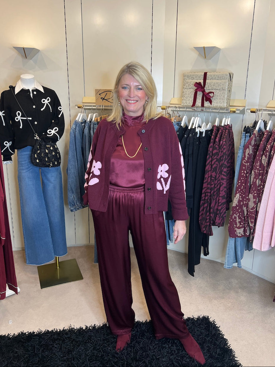 Garnet Mavie Daisy Knit Cardigan