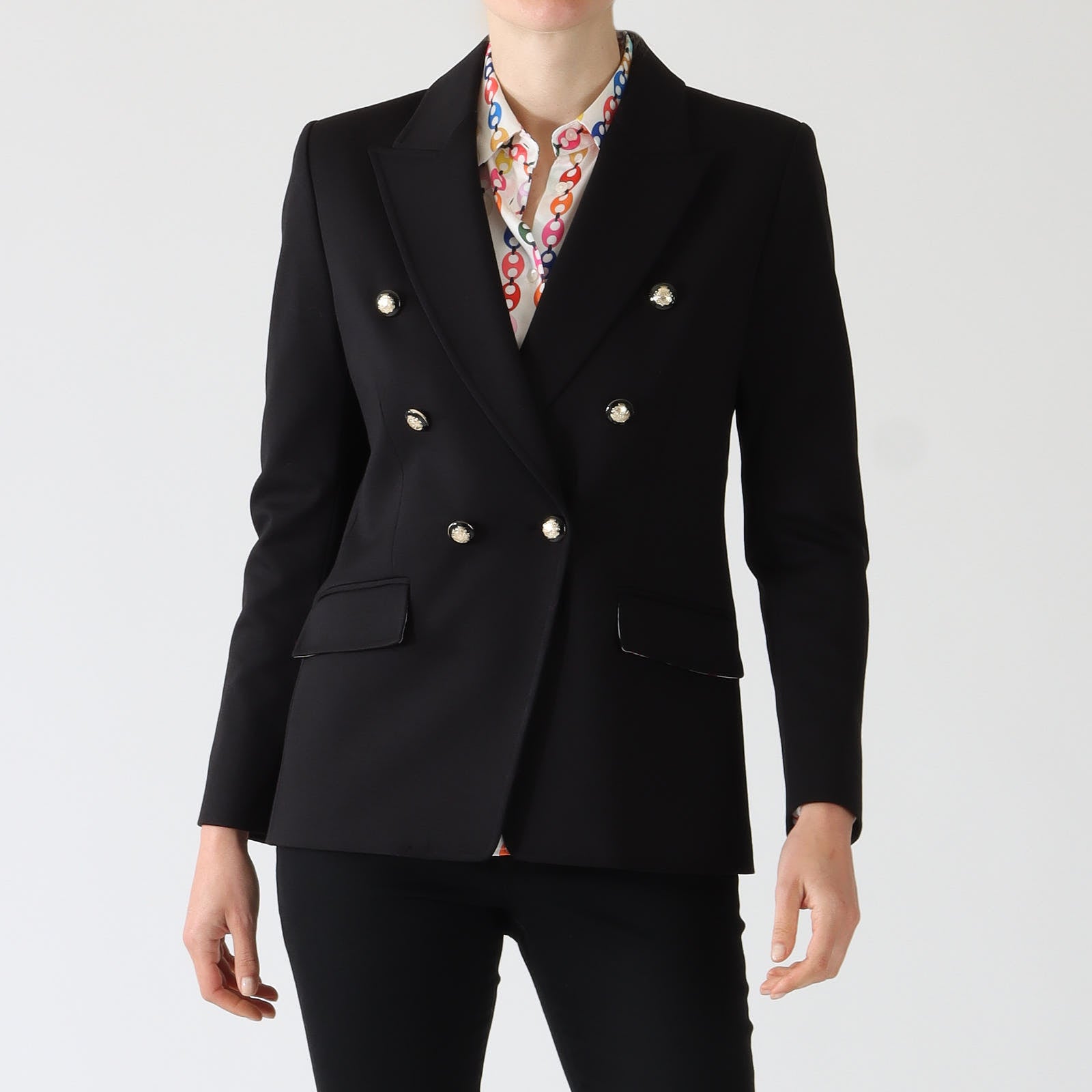 Ingrid Black Jersey Blazer