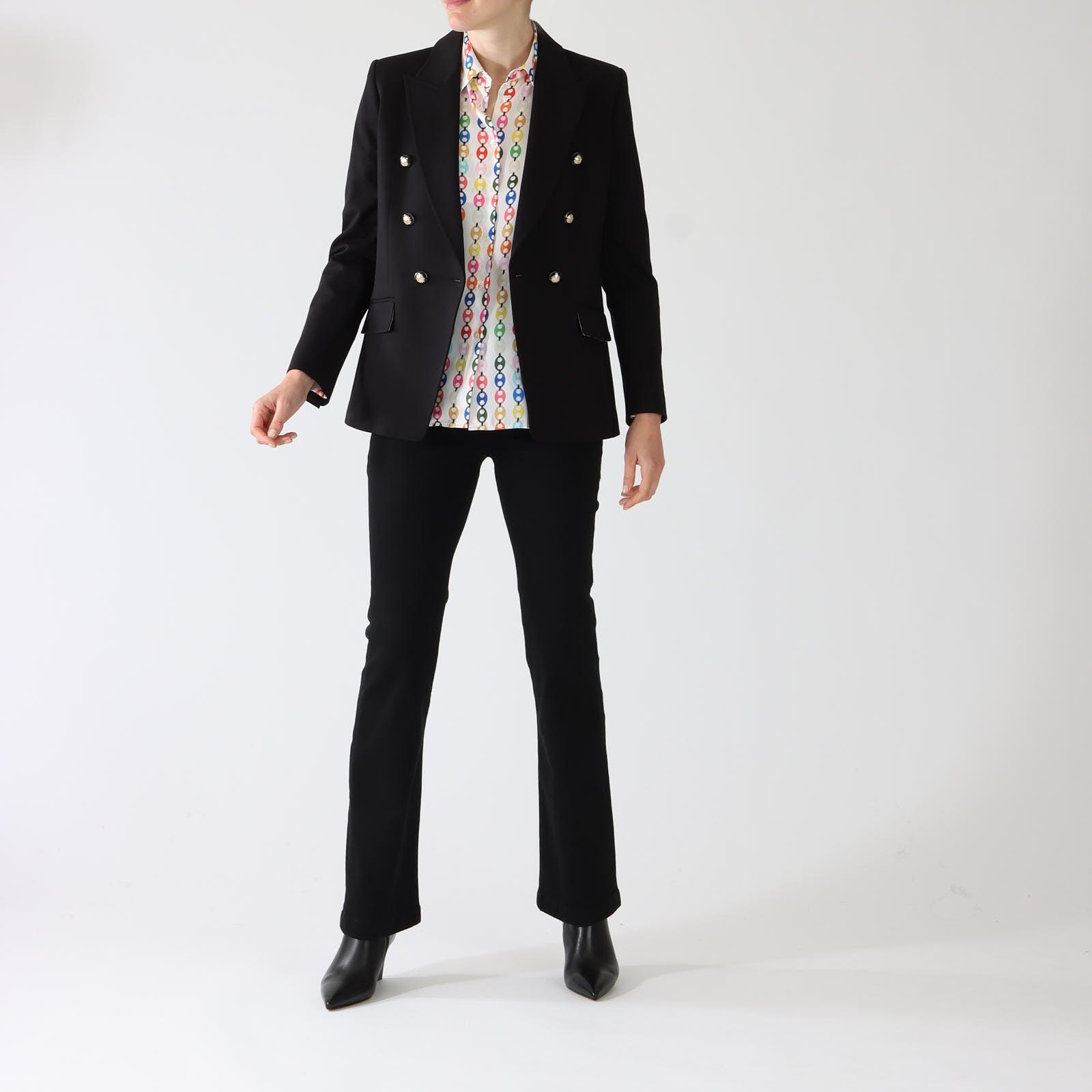 Ingrid Black Jersey Blazer