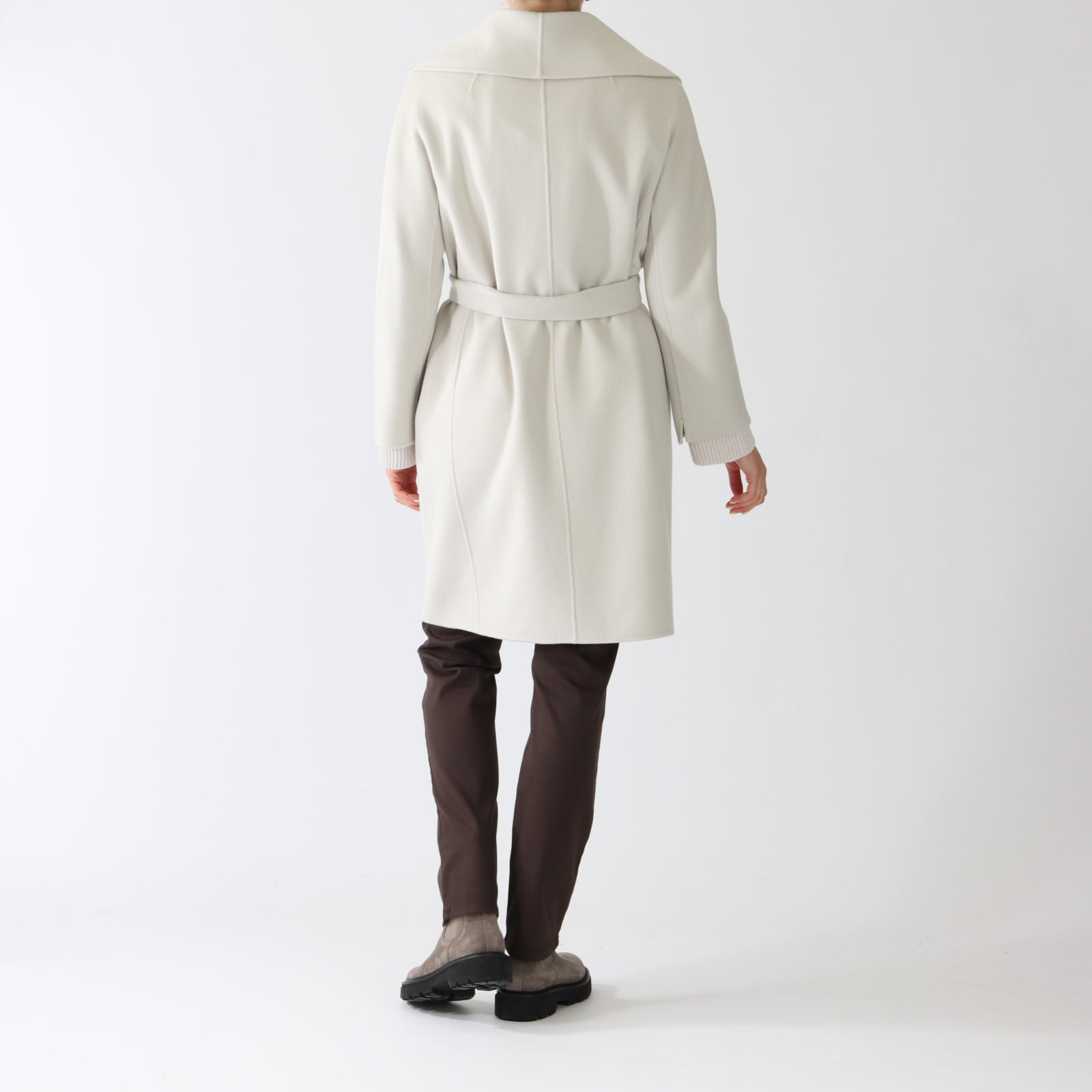 Ivory Messi Wool Robe Coat