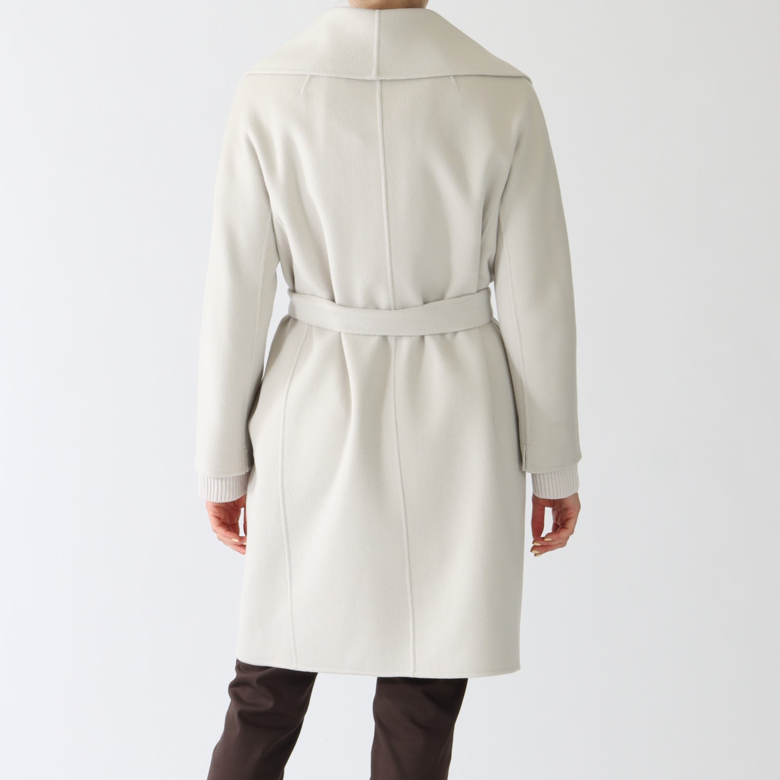 Ivory Messi Wool Robe Coat