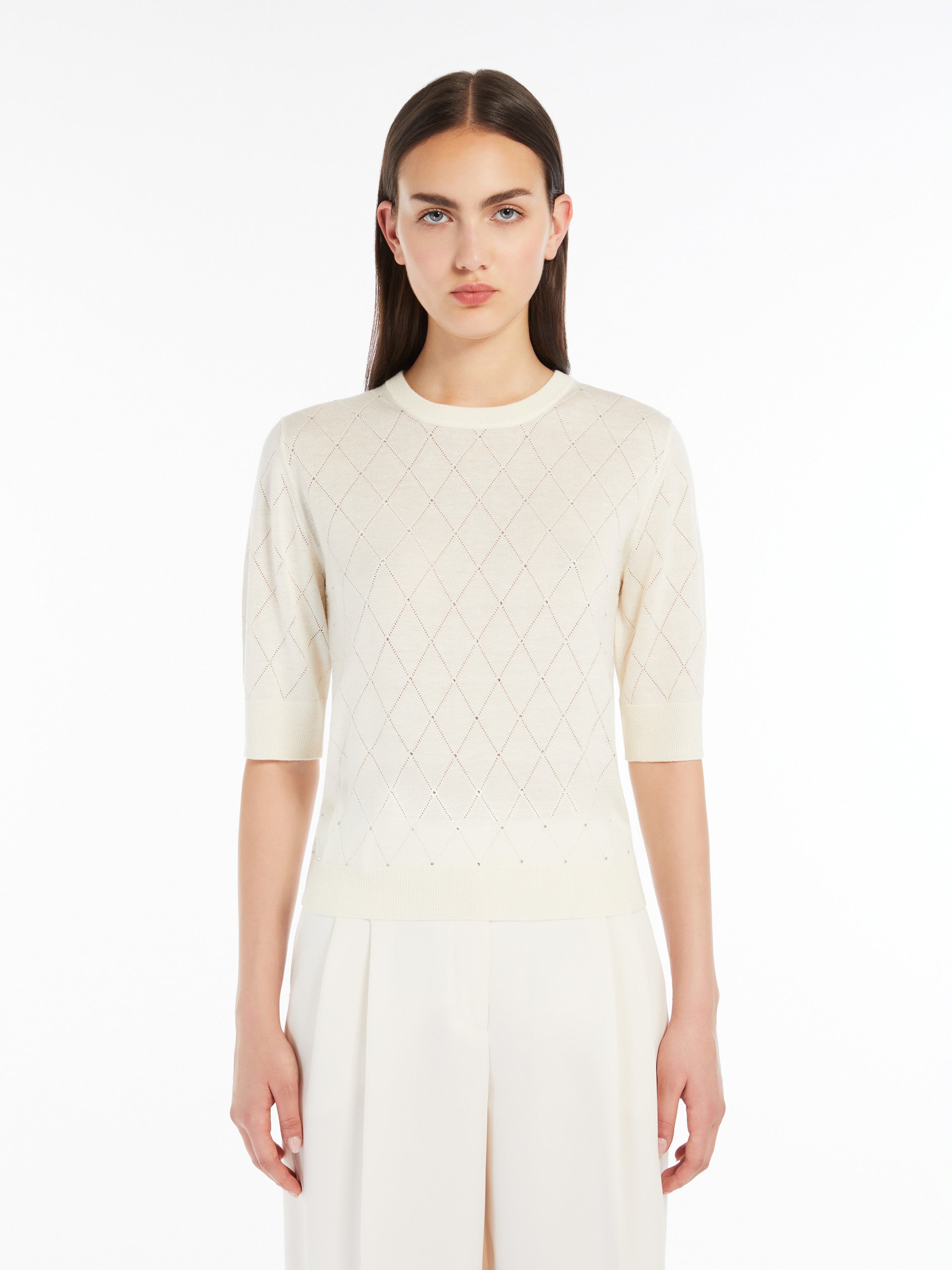 Ivory Patrik Silk Blend Sweater