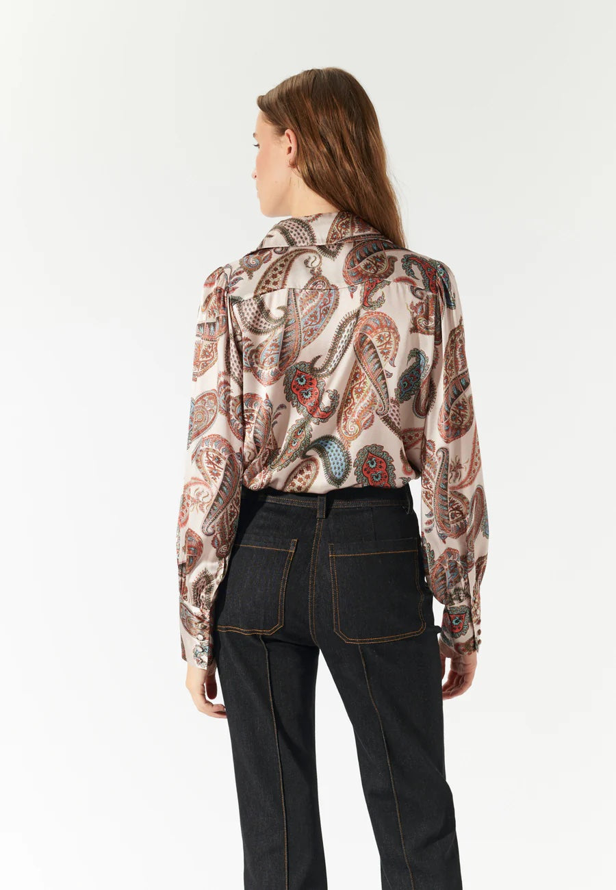 Jasmina Fortunio Rosewood Printed Blouse