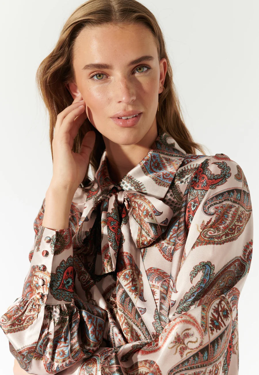 Jasmina Fortunio Rosewood Printed Blouse