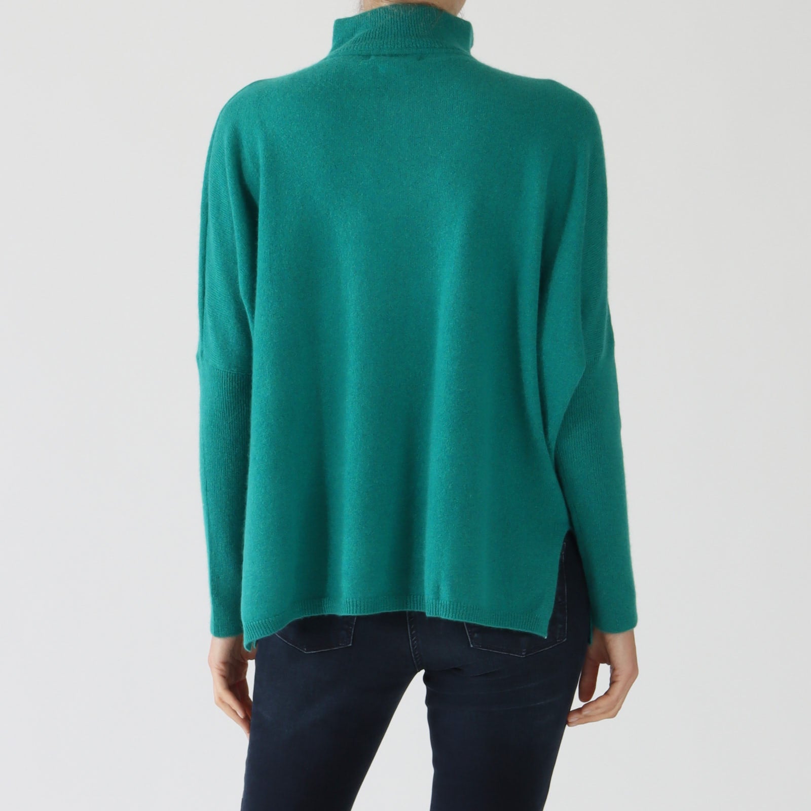 Justine Emeraude Half-Zip Cashmere Sweater