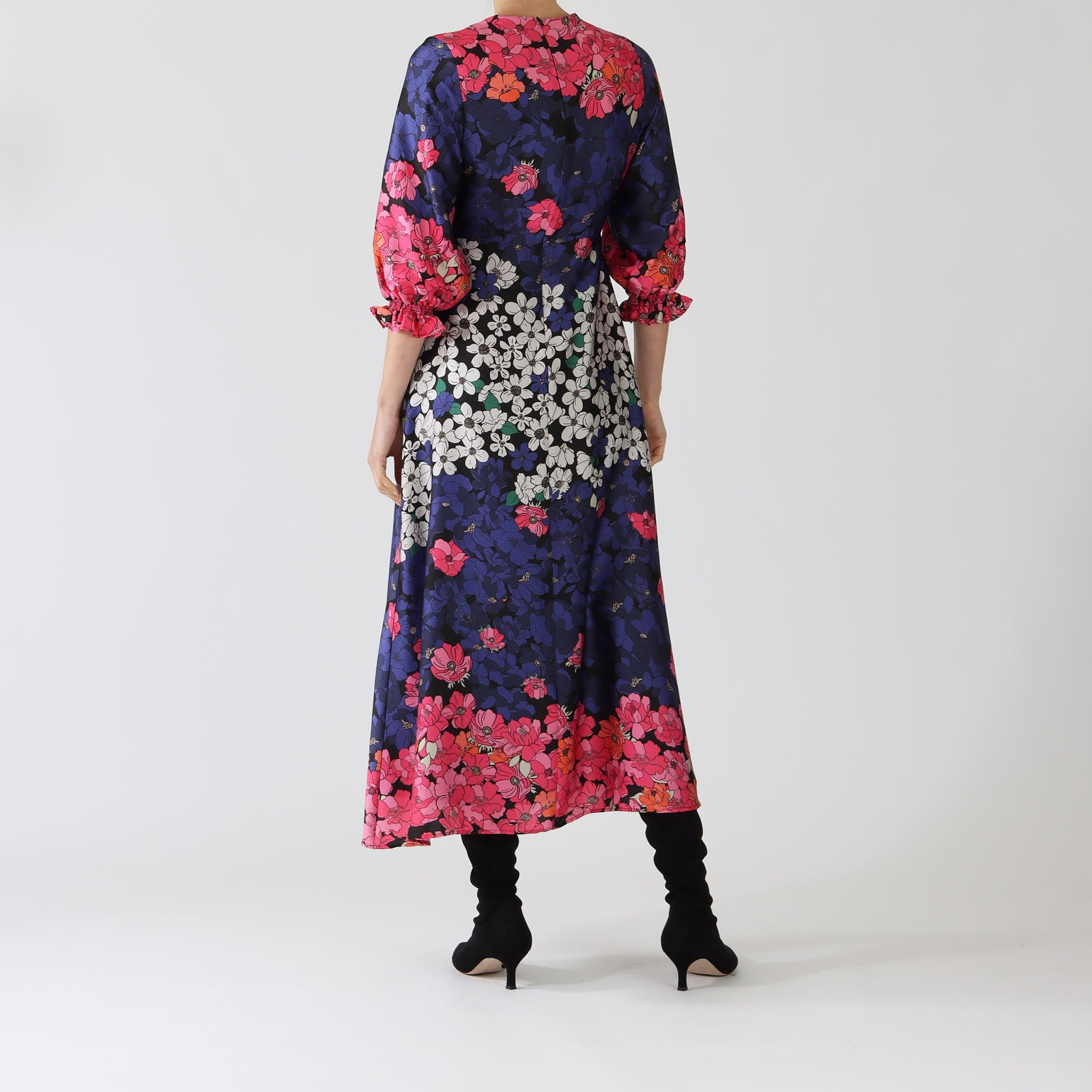 Kara Gardenia Printed Midi Dress
