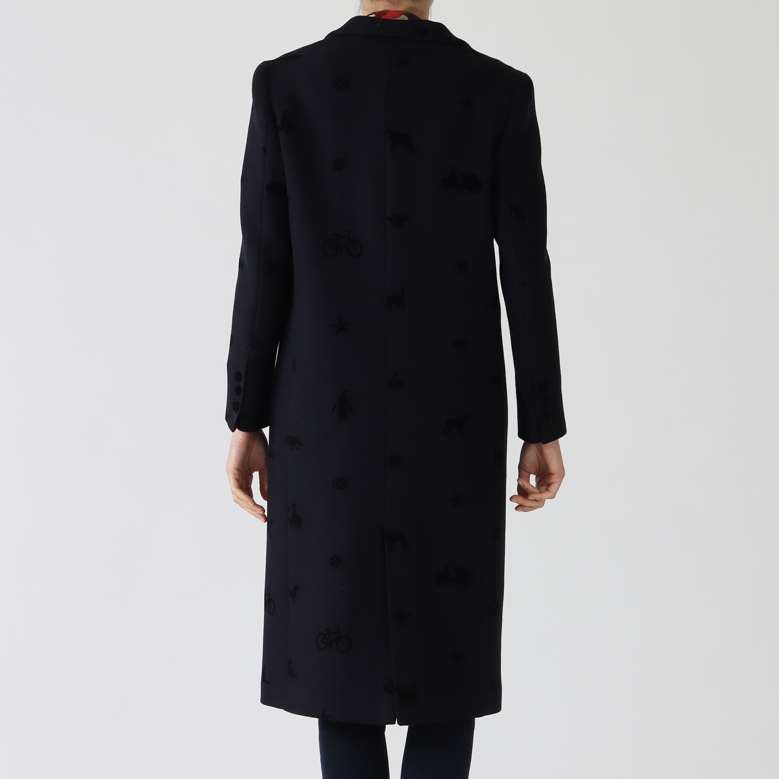 Katherine Navy Wool Blend Coat