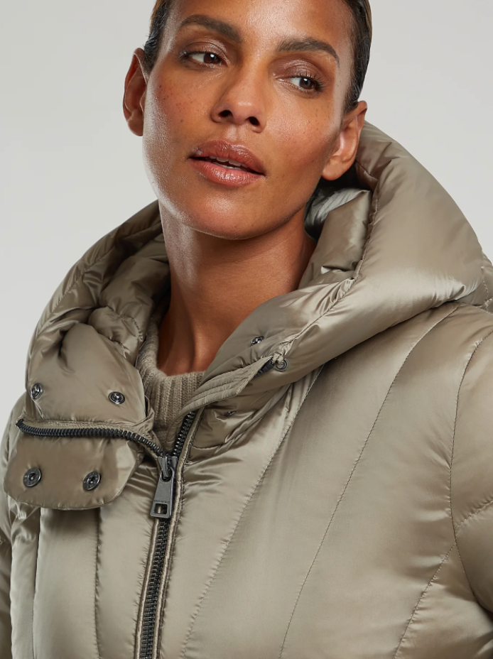 Down quilted coat womens best sale