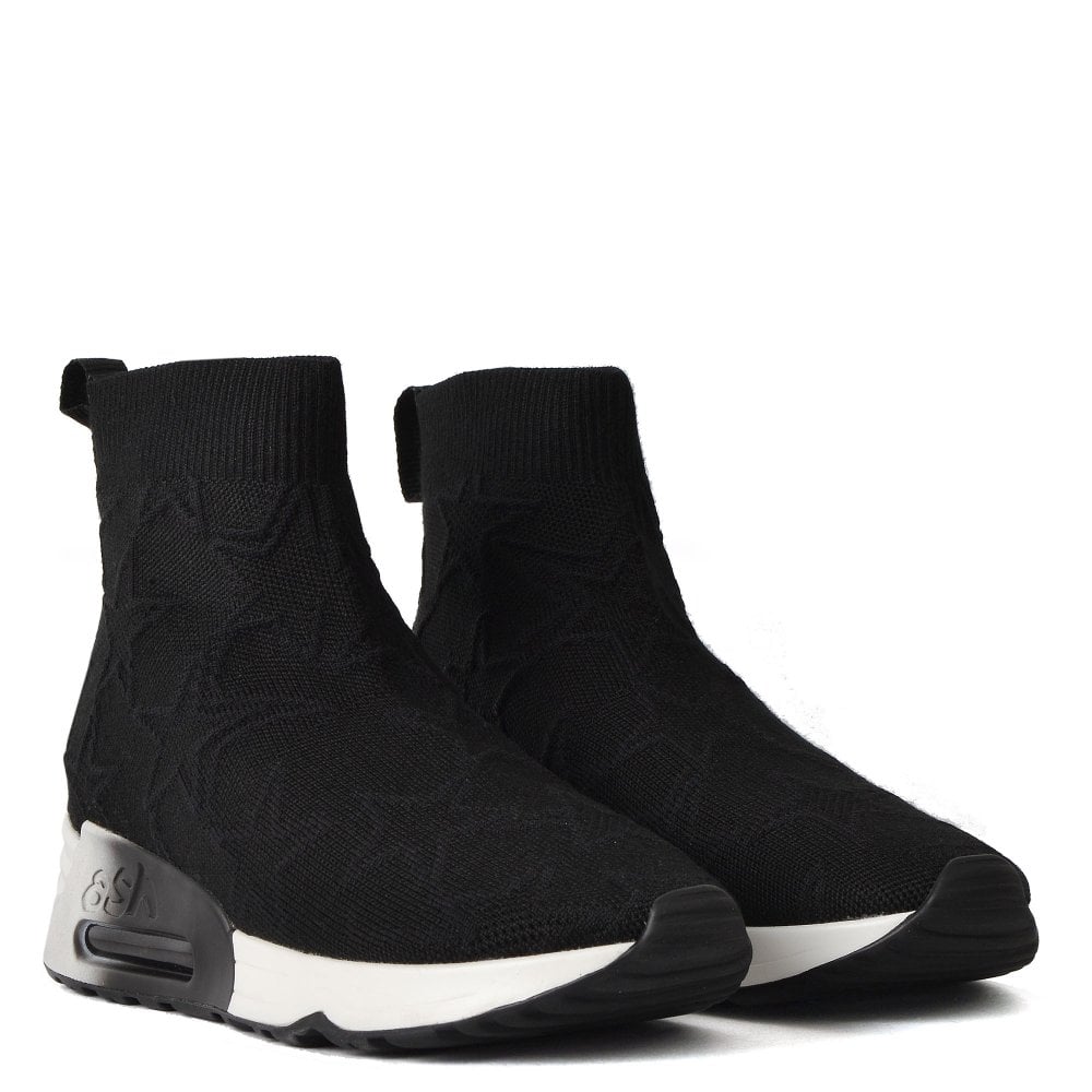 Lab Star Black Knitted High Top Sneakers