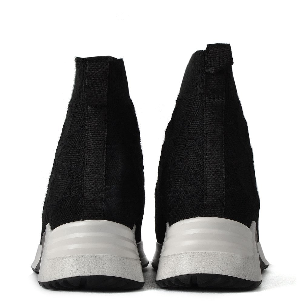 Lab Star Black Knitted High Top Sneakers