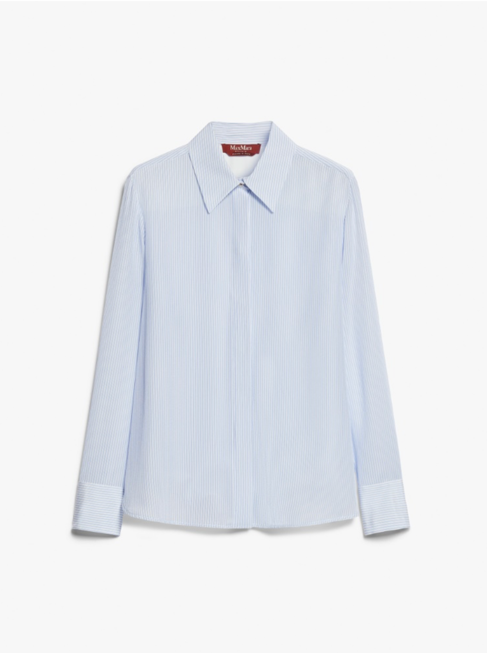 Light Blue Pagine Crêpe de Chine Shirt