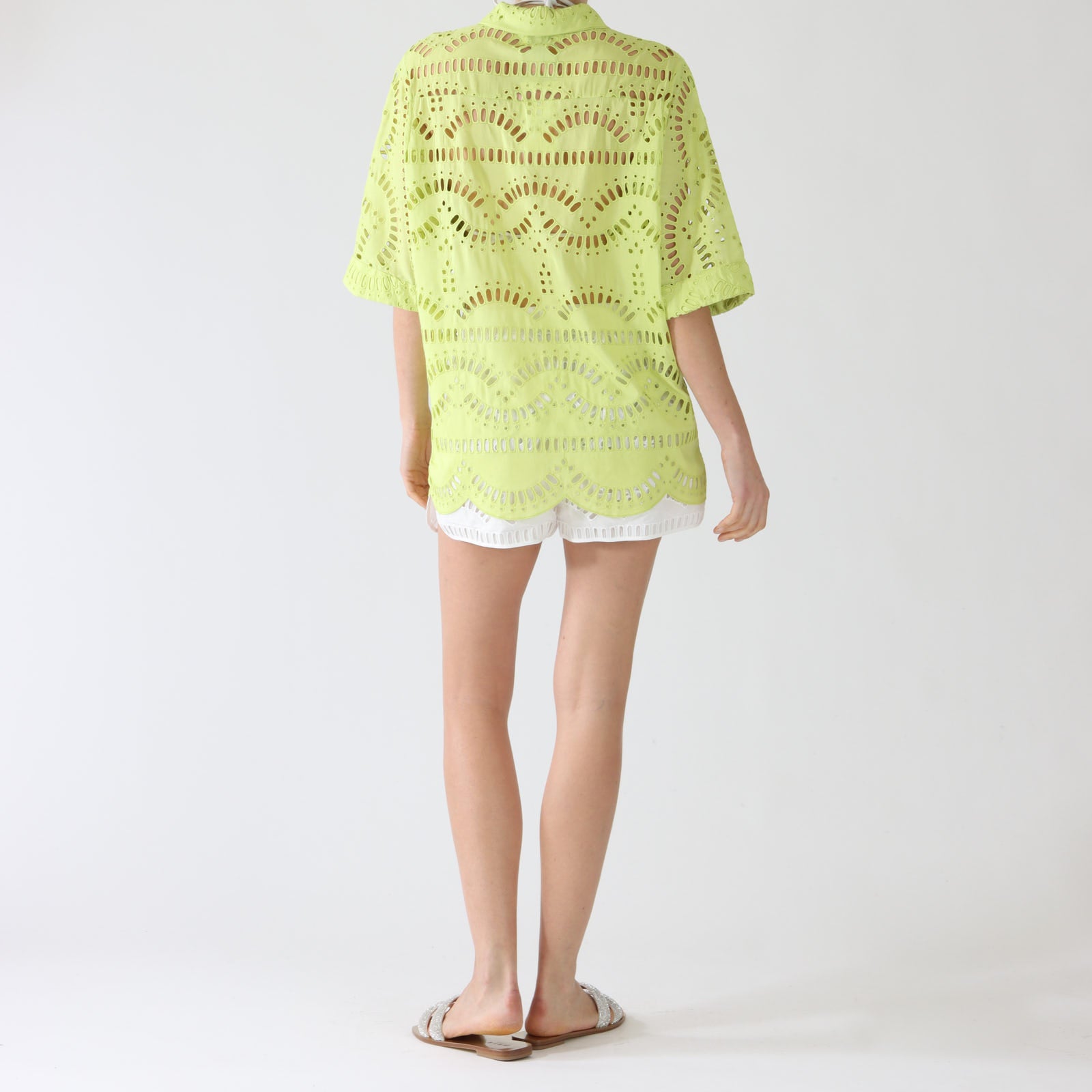 Lime Punch Isma Broderie Anglaise Blouse
