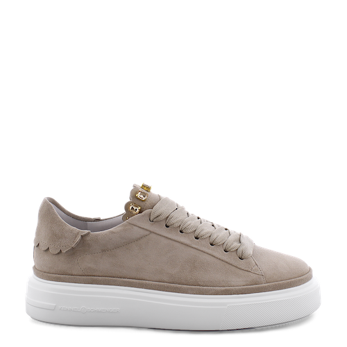 Linen Dive Crystal Scalloped Sneakers