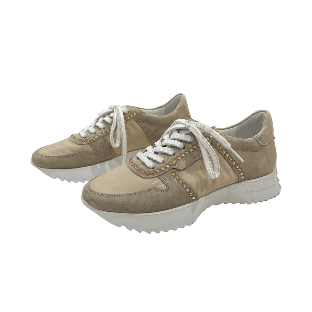 Linen Pull Rhinestone Sneakers