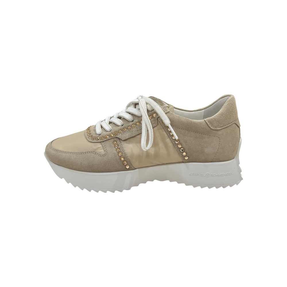 Linen Pull Rhinestone Sneakers