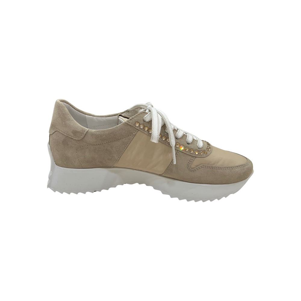 Linen Pull Rhinestone Sneakers