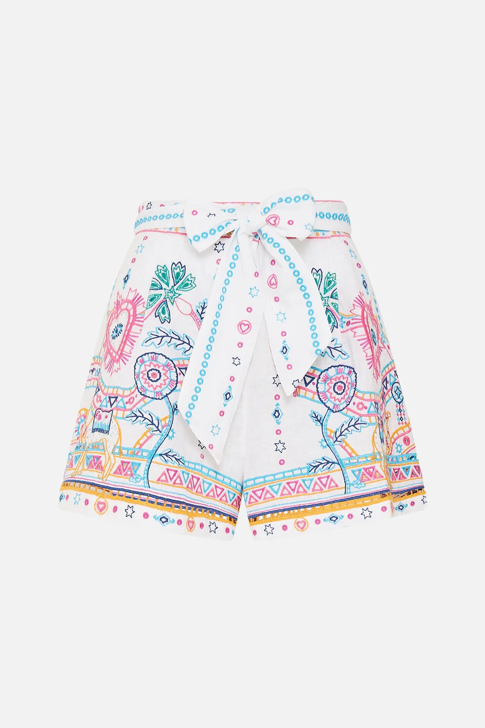 Living In Colour Tie Belt Shorts