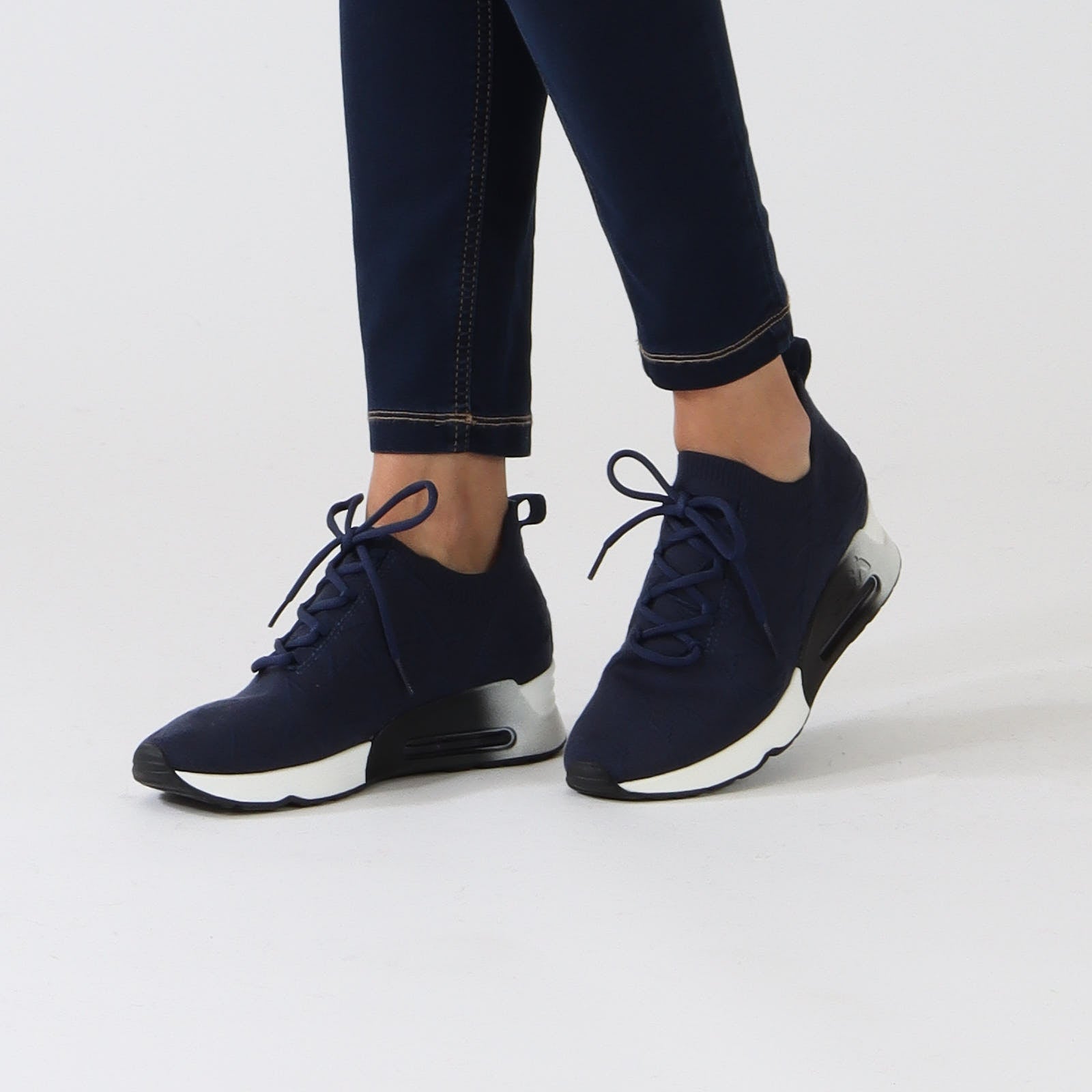 Lucky Star Night Blue Knit Sneakers