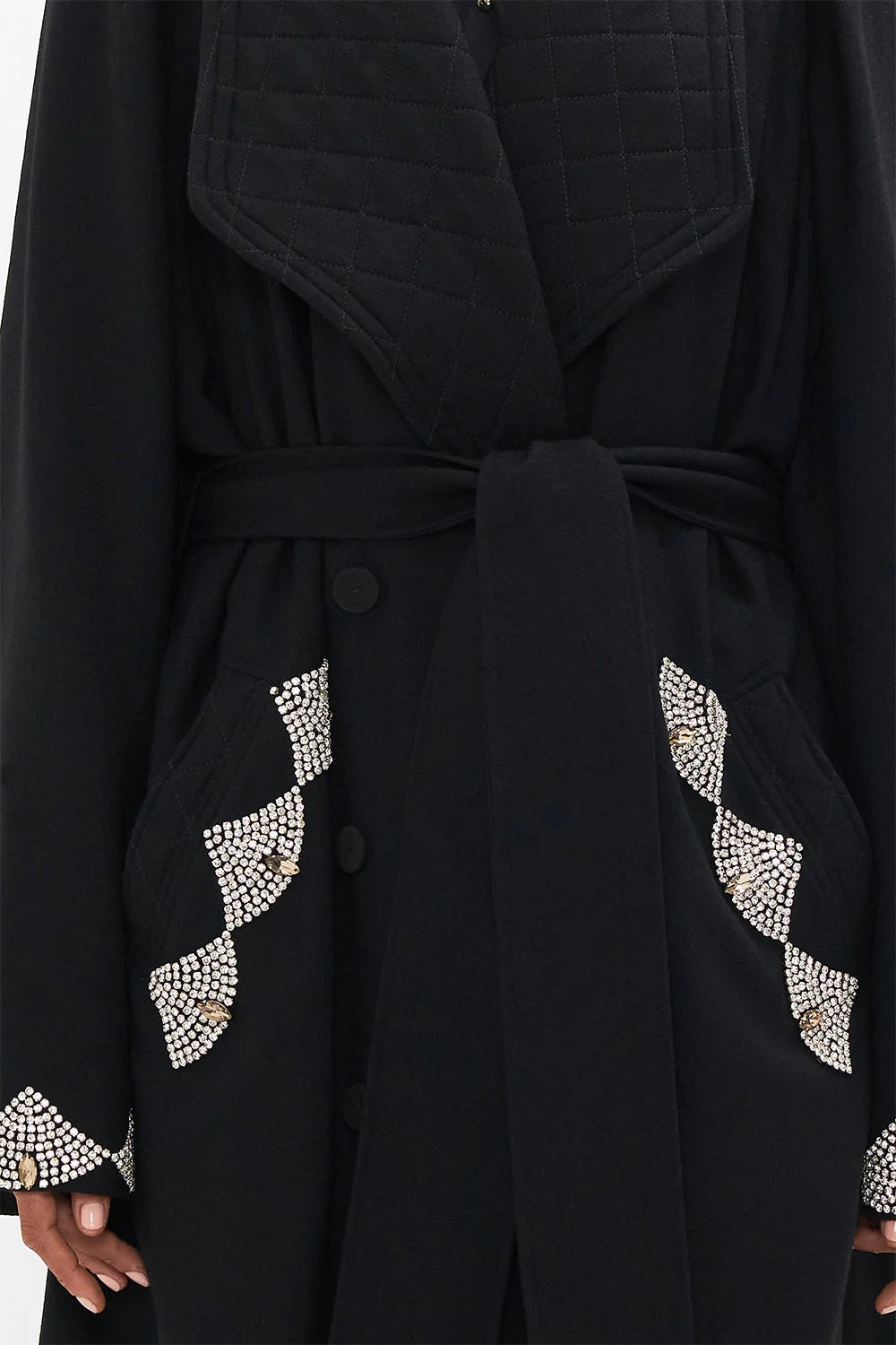 Magic In The Manuscripts Quilted Collar Wool Coat