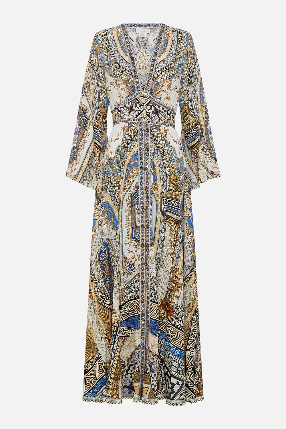 Make Me Your Mosaic Kimono Sleeve Maxi Dress