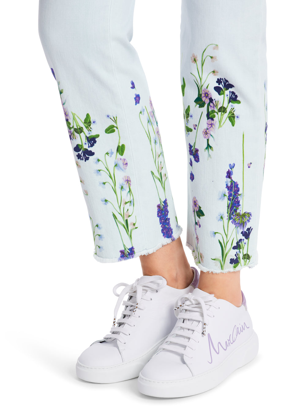 Light Denim Fyli Jeans With Fioretti Flowers