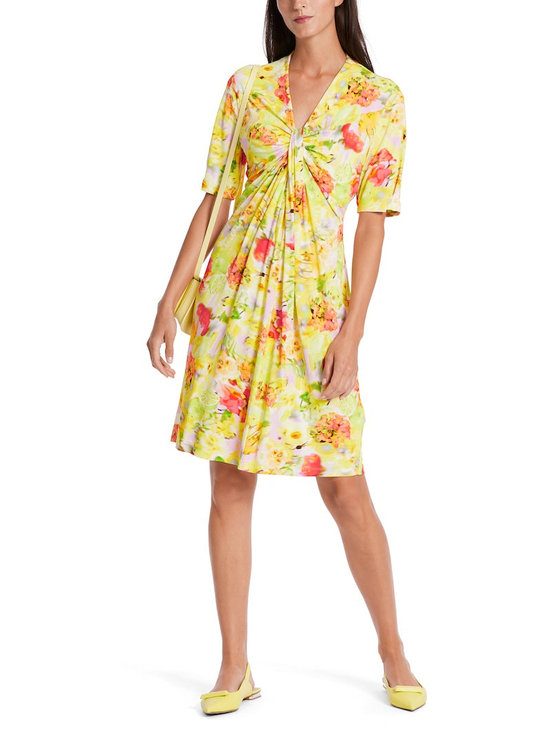 Pale Lemon Floral Limoncello Print Jersey Dress – Angela Beer | The ...