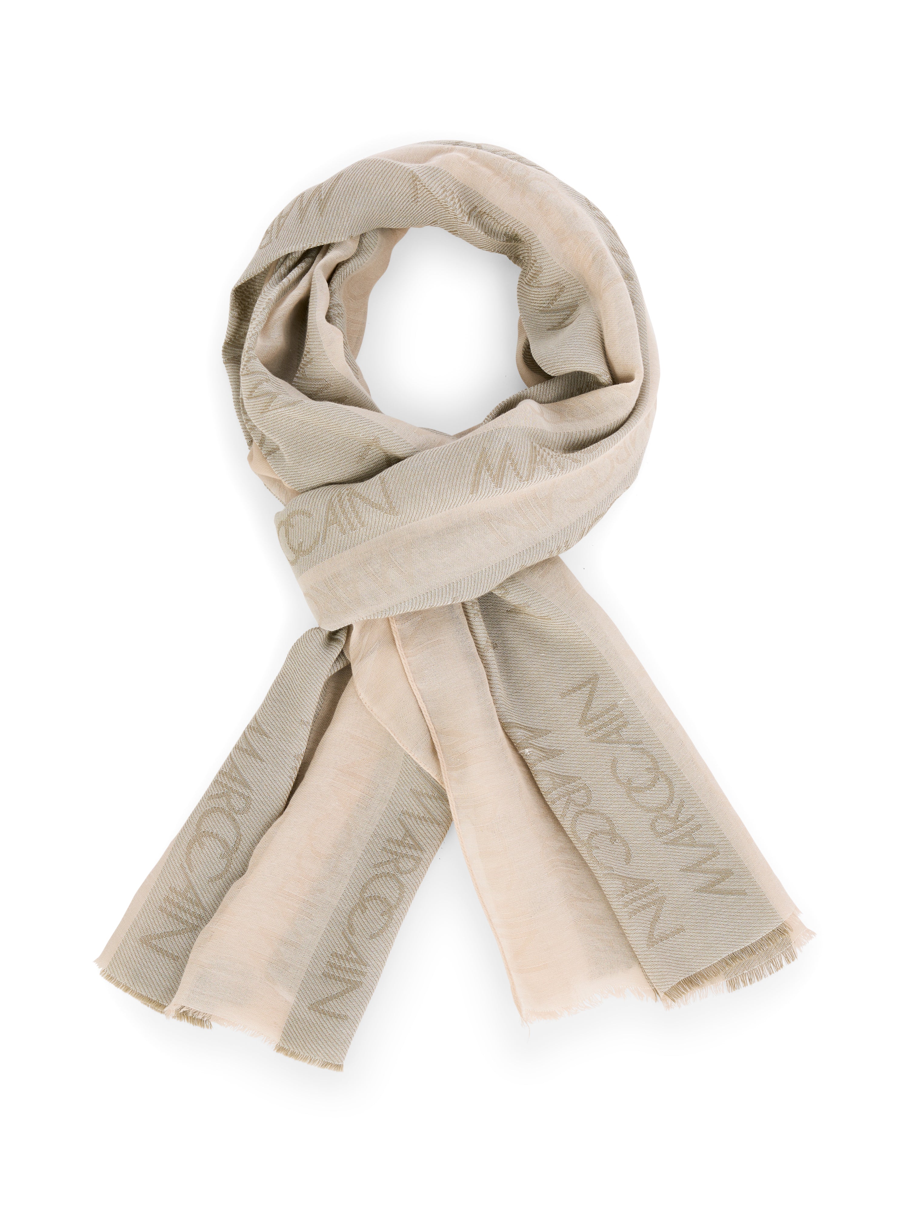 Sage Powder Logo Stripe Scarf