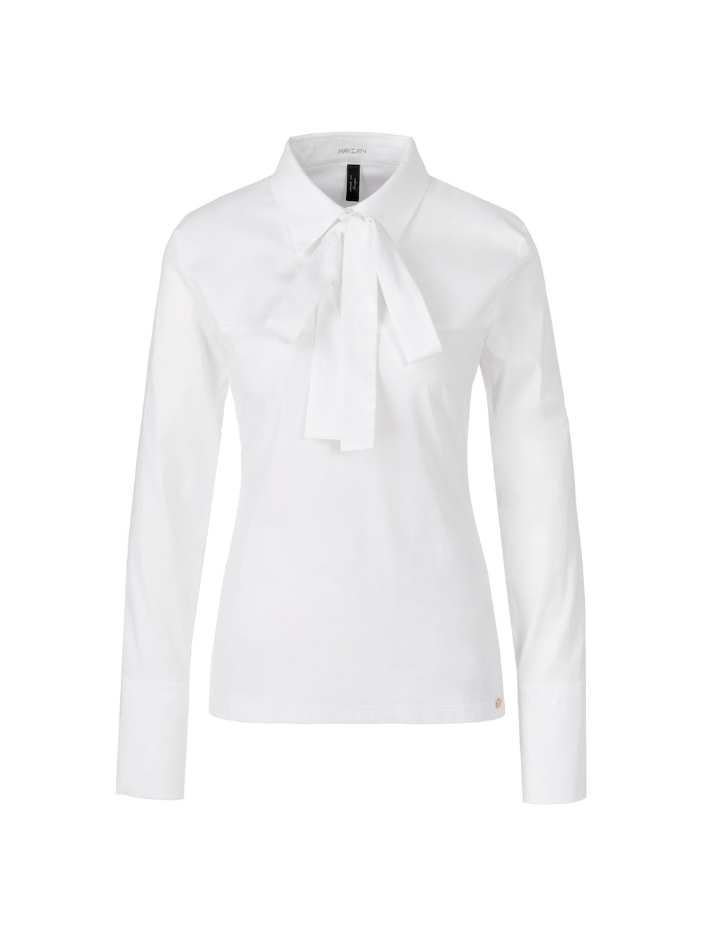 White Cotton & Jersey Polo Shirt With Neck Ties