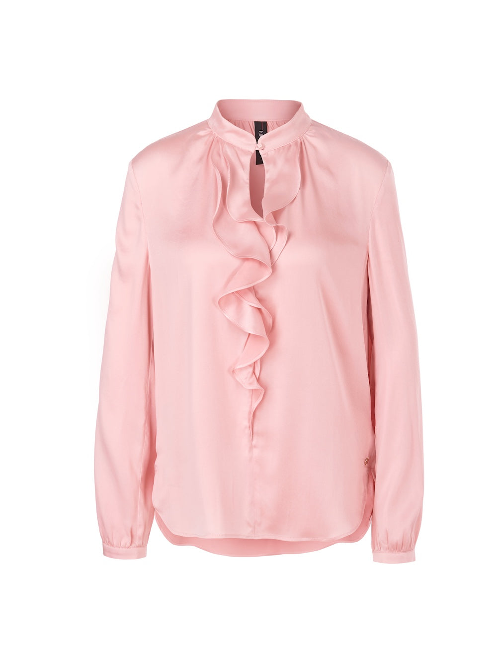 Warm Rose Frill Silk Blend Blouse