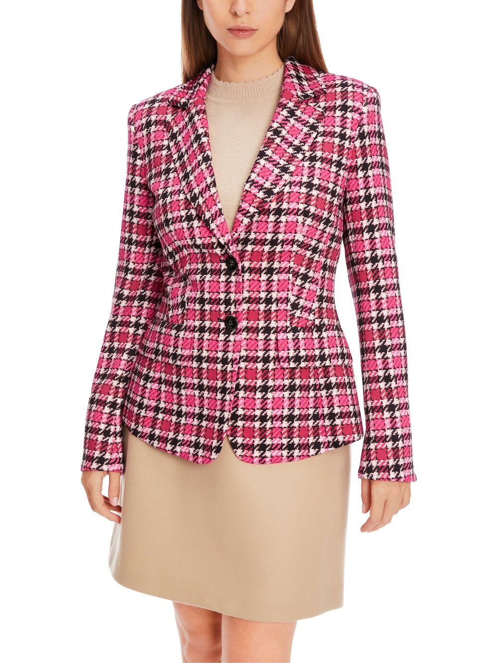 Dragon Fruit Kora Print Scuba Blazer