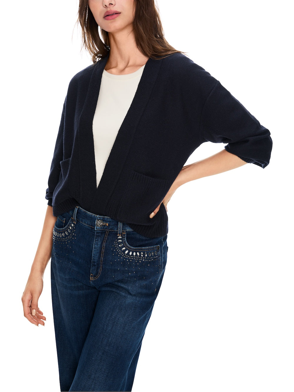 Midnight Blue Cashmere Blend Cardigan