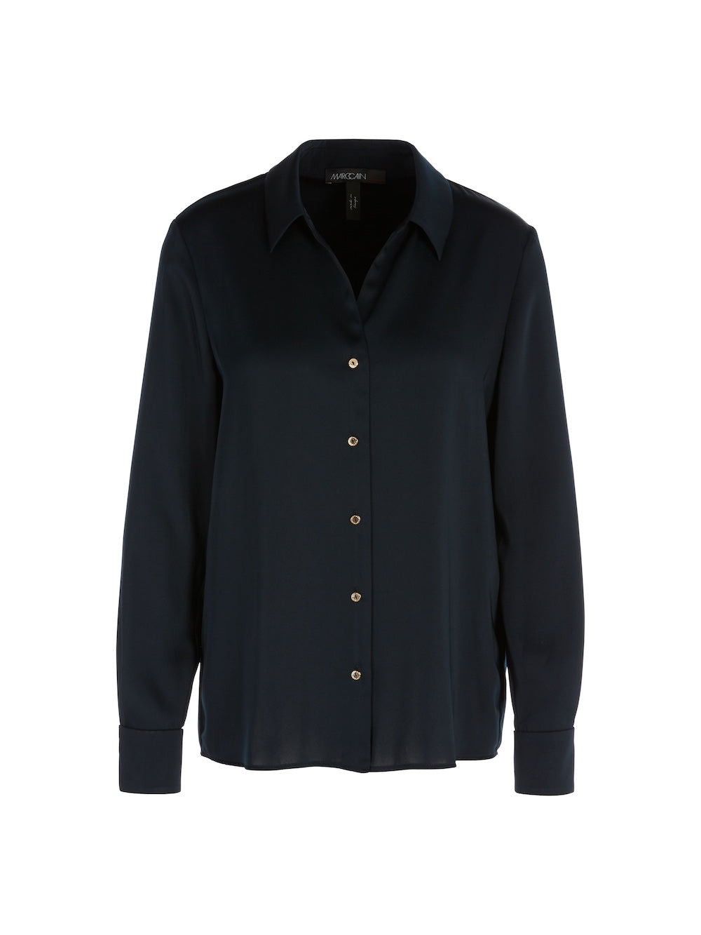 Midnight Blue Blouse With Gold Buttons