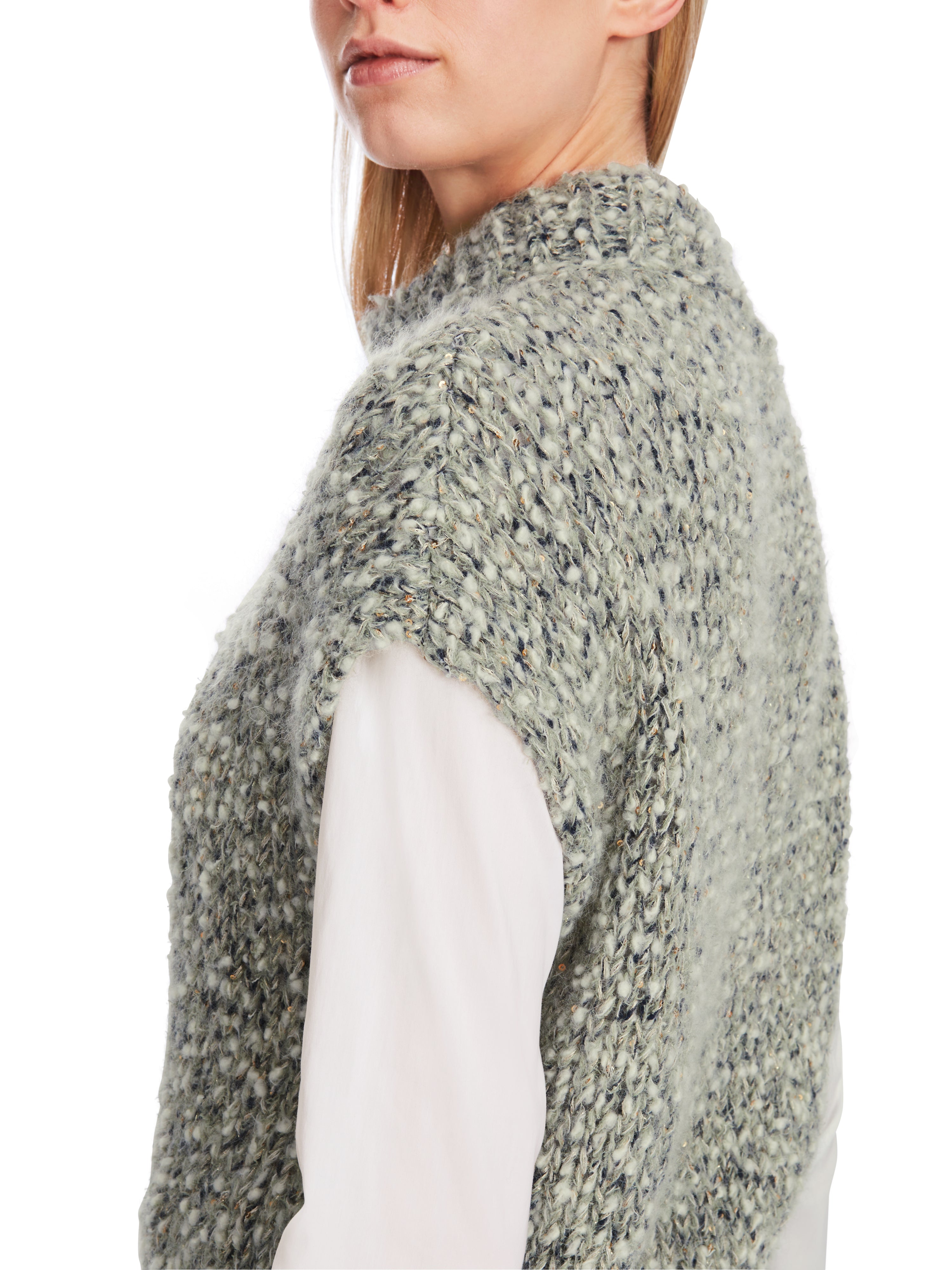 Frozen Sage Woven Sleeveless Sweater