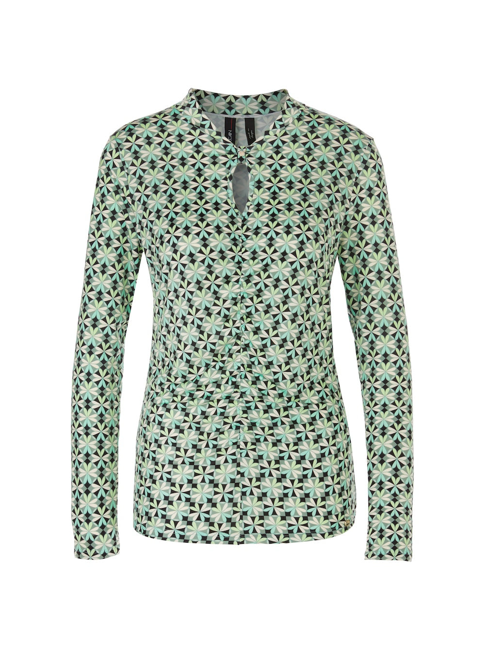 Soft Malachite Heartfoil Printed Slim Fit Top