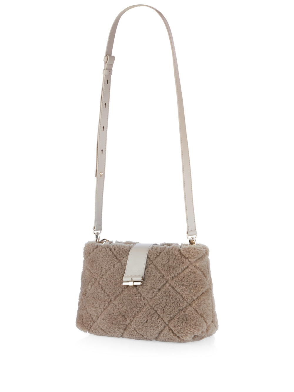 Raffia Melange Fun Fur Shoulder Bag