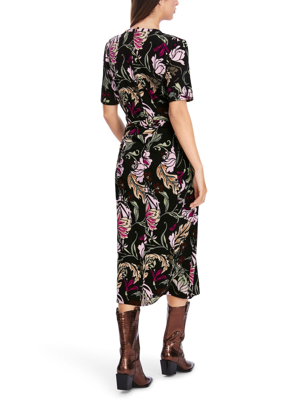 Black Twine Print Shift Dress