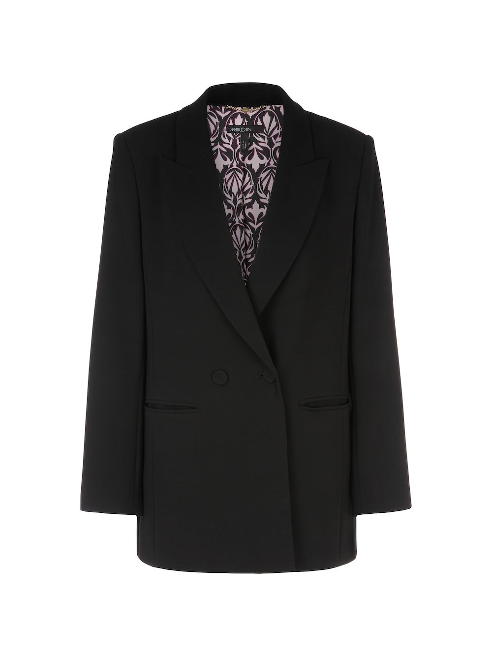 Black Double Breasted Formal Blazer