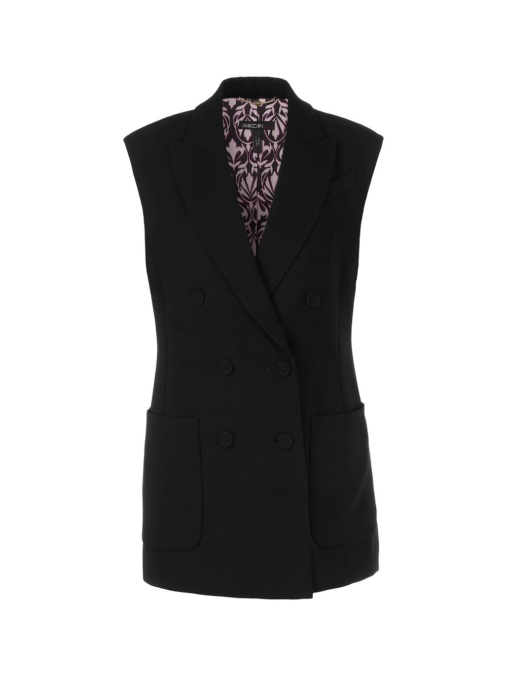 Black Double Breasted Waistcoat