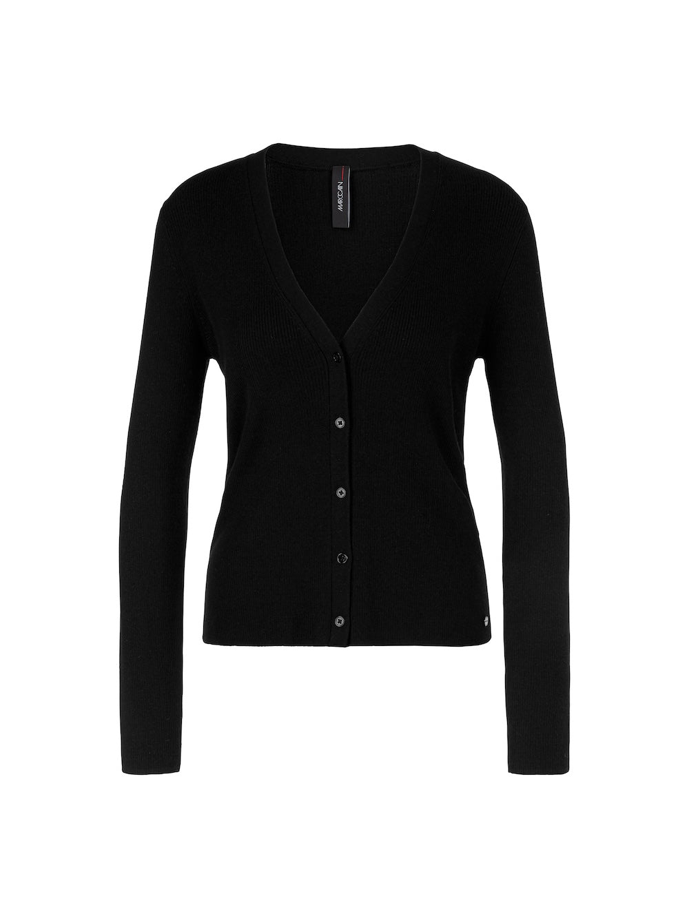 Black Fine Knit Lurex Cardigan