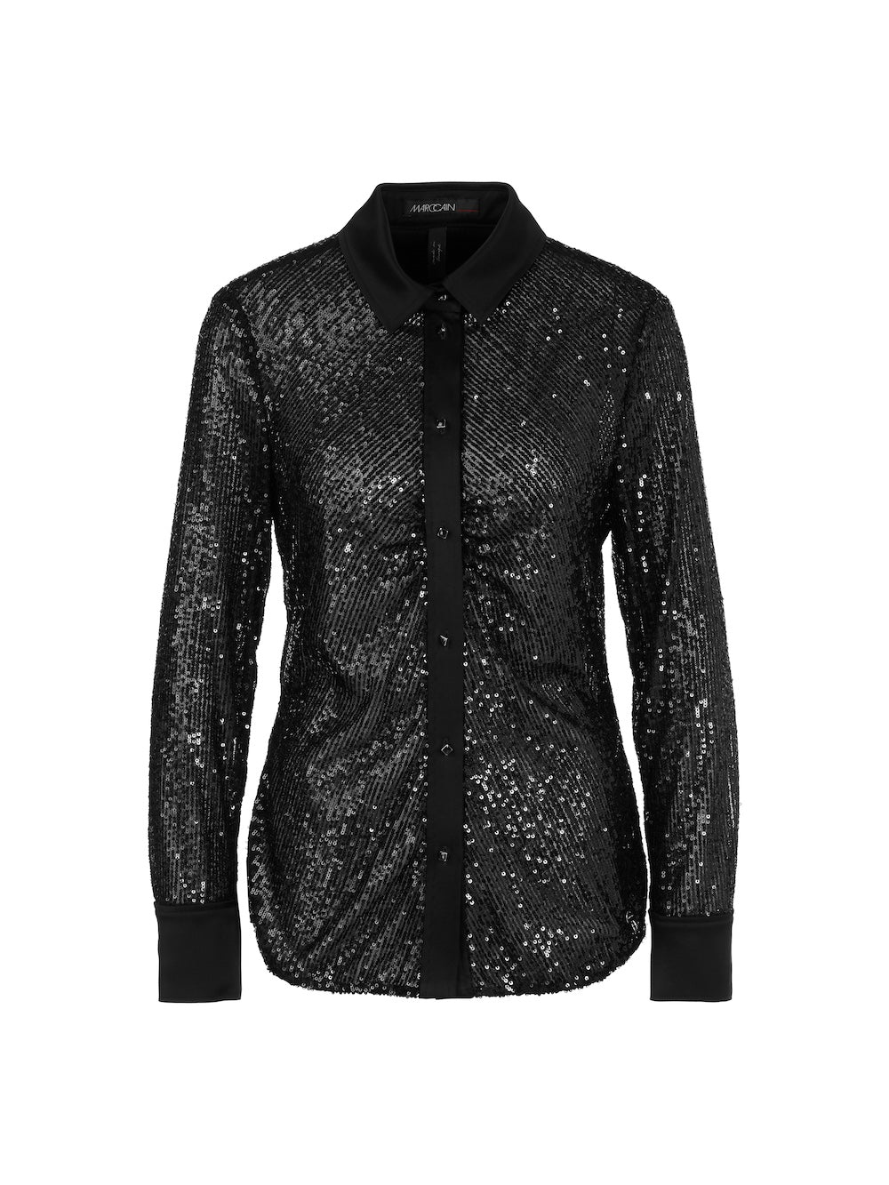 Black Shimmering Sequinned Shirt