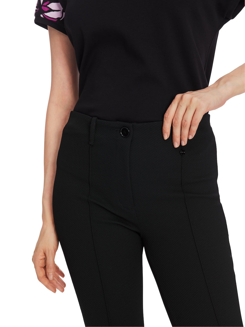 Black Sydney Textured Slim Fit Pants